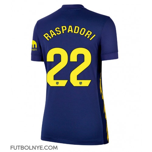 Camiseta Atletico Madrid Giacomo Raspadori #22 Visitante Equipación para mujer 2025-26 manga corta
